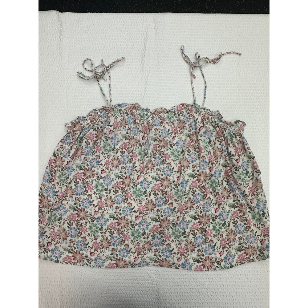 Sisstrevolution Good Times Floral Cami Top Cream Pink Blue G502YGOO Womens M
